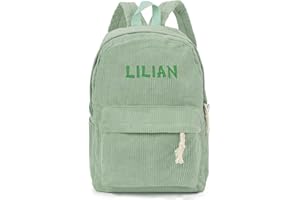 Customized Ribbed Velvet Backpack with Embroidered Name, School Backpack, Travel Backpack, Laptop Backpack, Large Capacity Un