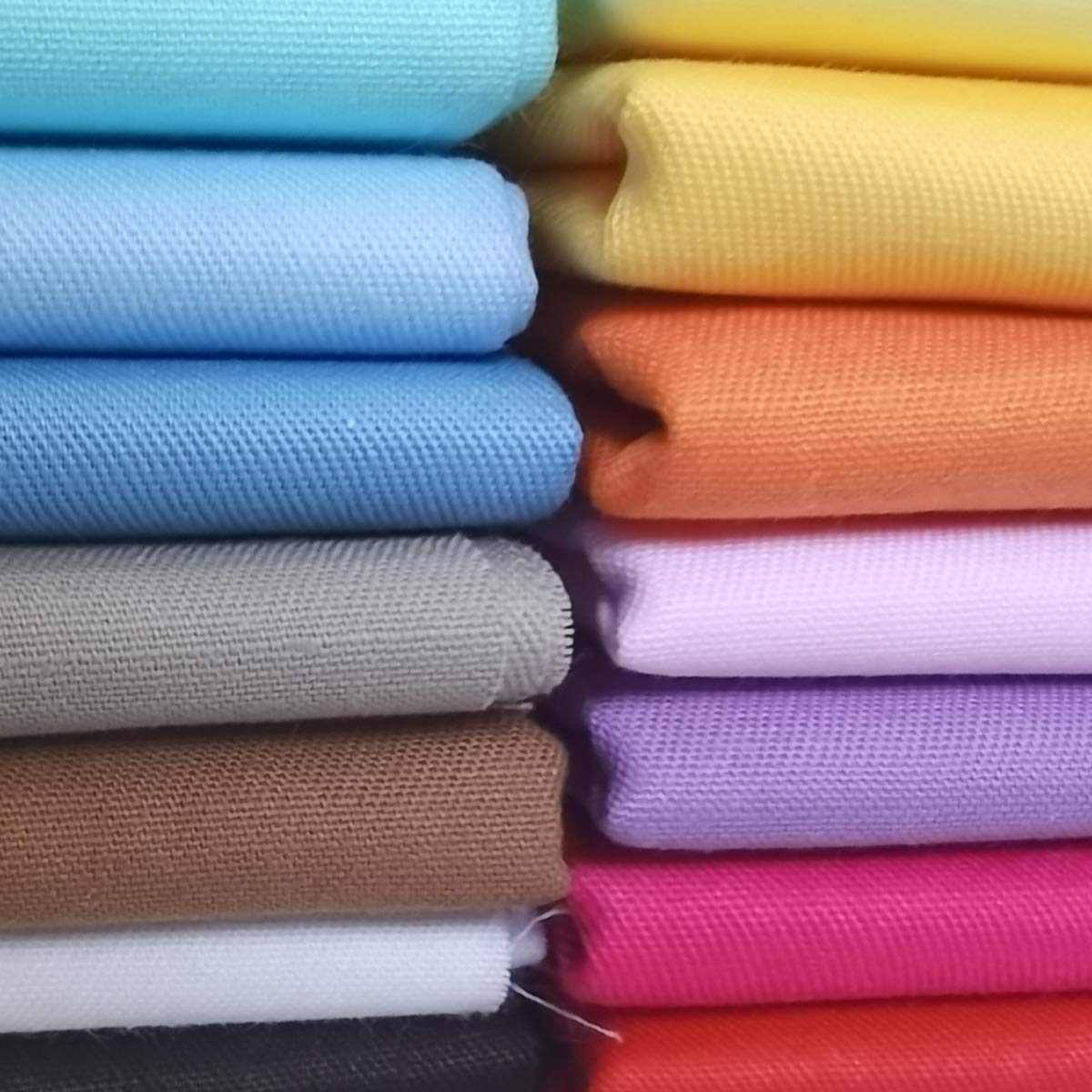 16pcs 18 x 22 inches Cotton Fabric Premium Solid Precut Fabric Pure Quilting Fat Quarter Bundles Patchwork for Sewing DIY Craft