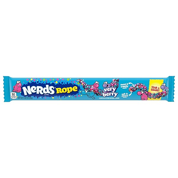 NERDS CANDY ROPE, VERY BERRY, .92 OZ, 1...