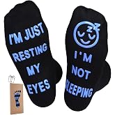 ZXGXLAW Birthday Gifts for Dad,Men Husband Grandpa Women idea Fathers Day Christmas Im Not Sleeping Funny Socks