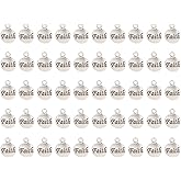 Shapenty Faith Charms Inspiration Message Charms for DIY Necklace Earring Bracelet Pendant Keychain Bookmark Jewelry Making Beading Ornaments Gift Inspiration Words Craft Projects, 50PCS