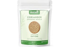 AEJESOP Organic Coriander (Dhania) Whole, Whole Spice, 3.5oz(100 g)