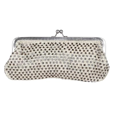 Generic Silk Creme Clutch Bag for Women