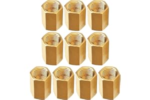 MuHize Brake Line Fitting Kit - 3/16" Tube SAE Braking Unions - 10PC Inverted Flare Assortment (3/8-24 UNF) for Ford GM Chrysler Dodge Car Truck