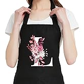 OzosKeiw Personalized Aprons for Women with Pockets, Cute Aprons for Women Chef Baking, Cooking Gifts for Mom Birthday