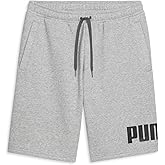 PUMA Mens Logo Fleece Drawstring 10 Inch Shorts Casual Bottoms Casual Drawstring - Blue