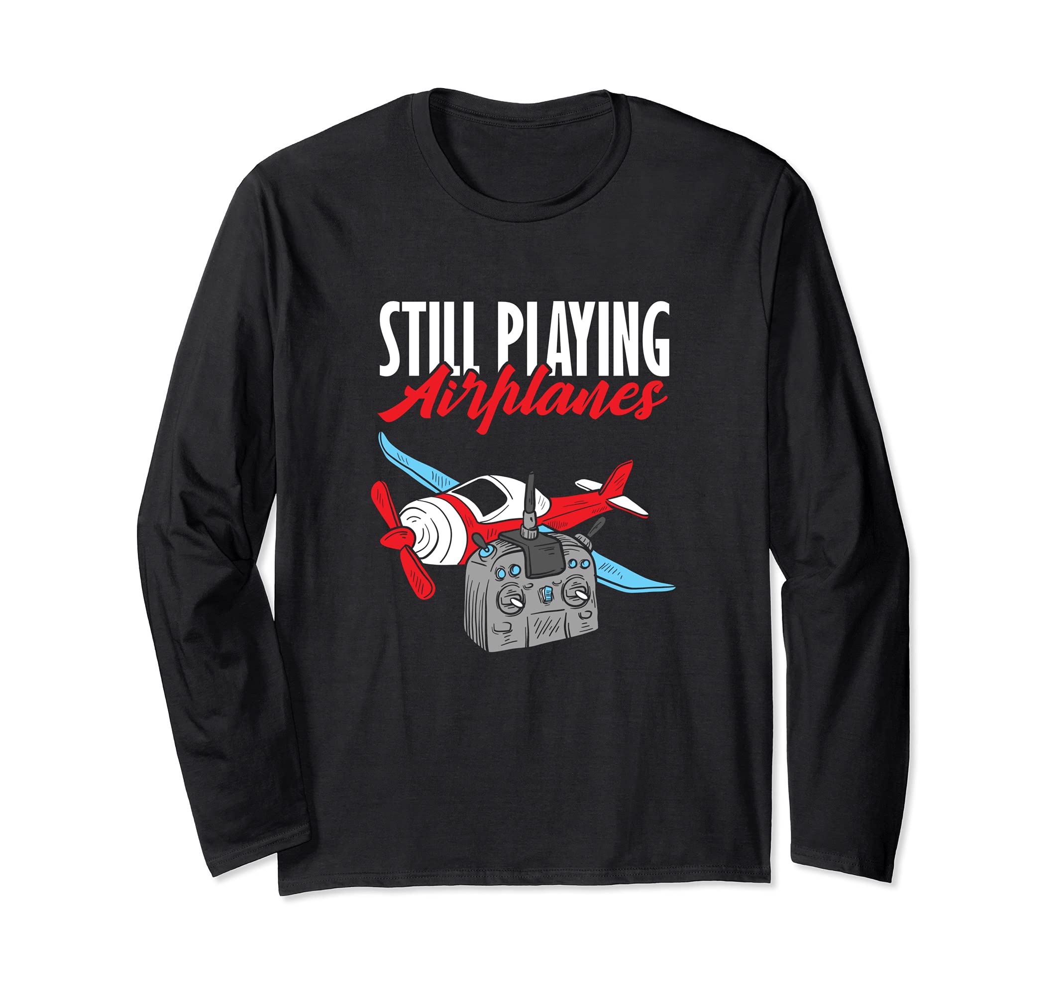 RC Airplane Funny Vintage Hobby Pilot Flying Airline Long Sleeve T-Shirt