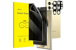 JETech Privacy Screen Protector for Samsung Galaxy S24 Ultra 5G 6.8-Inch with Camera Lens Protector, Anti-Spy Flexible TPU Fi