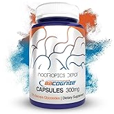 Nootropics Depot BaCognize Bacopa Monnieri 300mg Capsules (120 Count) Ayurvedic Herb Non-GMO, Gluten Free, and Vegetarian Friendly