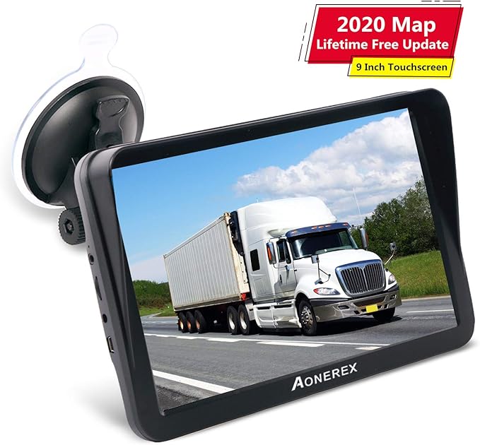 Sat Nav, Aonerex 9 Inch GPS Navigation System PreInstalled 2020 Europe