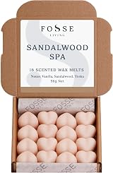 Fosse Living Sandalwood Spa Soy Wax Melts 16 Pack UK Handmade Vegan