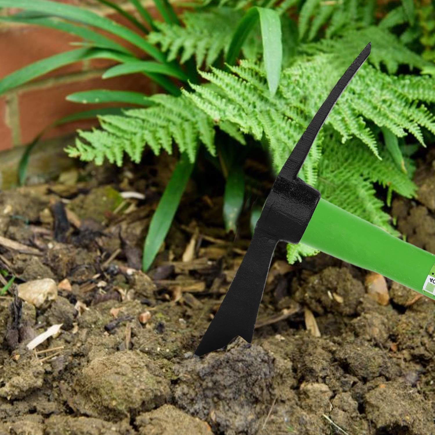 WilFiks Cutter Mattock, 15" Heavy Duty Pick Axe with Forged Heat Treated Steel Blades, Adze Hoe for Weeding, Prying and Chopping, Digging Tool with Anti-Slip Grip, Ergonomic Shock Reduction Handle : Garden & Outdoor