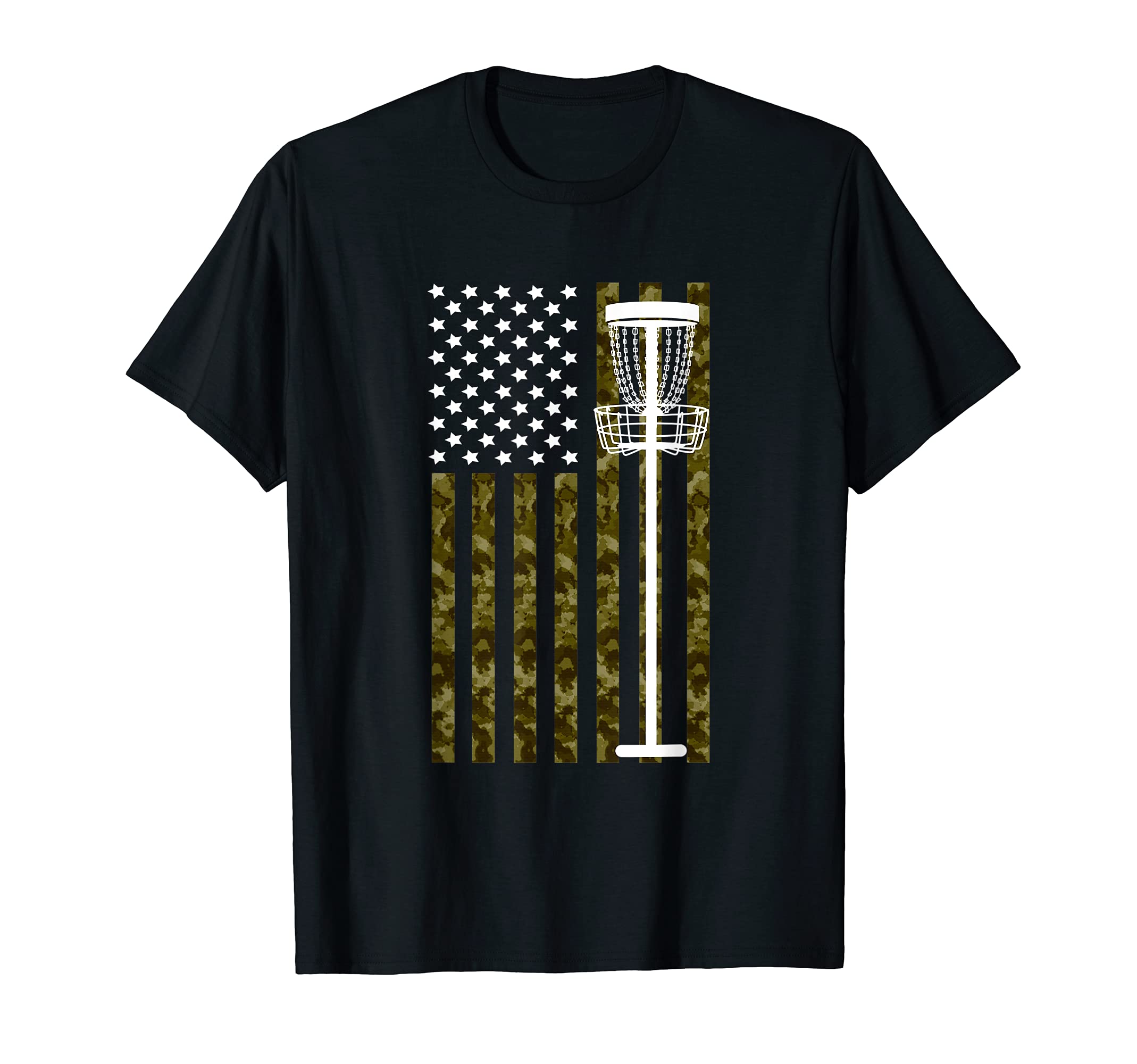 Disc Golf American Camouflage Flag For Player And Team T-Shirt