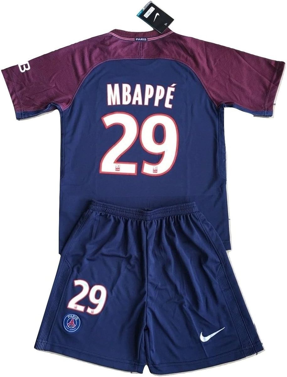 Mbappe 29 PSG 201718 Kids/Youths Home Soccer Jersey