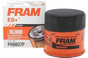FRAM EG+ PH6607P, 10K Mile Change Automotive Replacement Interval Spin-On Engine Oil Filter for Select Vehicle Models