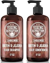 Viking Revolution Mens Shampoo and Conditioner 2 x 500 ml Sandalwood Biotin