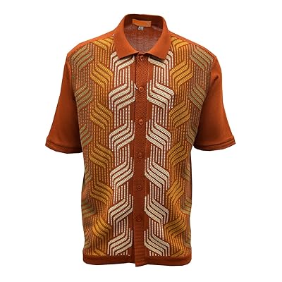 SAFIRE SILK INC. Edition-S Men&rsquo;s Short Sleeve Knit Shirt &ndash; Mosaic Honeycomb Jacquard