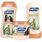 YAHVE - SAVITAL Hair Care Set with Rosemary, Biotin &amp; Aloe Vera &ndash; Shampoo 510 mL, Conditioner 490 mL &amp; Hair Treatment &ndash; Daily Hair Care Bundle (3 Pack)