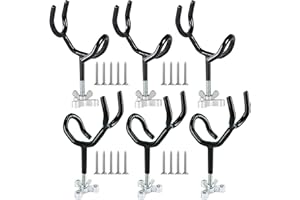 SHCB Sure Grip Steel Boat Rod Holder 20 Degree PVC Coated Steel Wire Fishing Pole Holder