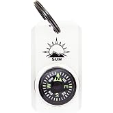 MiniComp - Zipperpull Mini Compass with Split Ring | Easy-to-Read Compass for Jacket, Parka, or Pack
