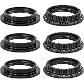 Lamp Shade Rings,6 PCS Light Socket Shade Rings,2 Sizes E26 Light Socket Collar Ring,Threaded Reducers for Hanging Lamp Holders