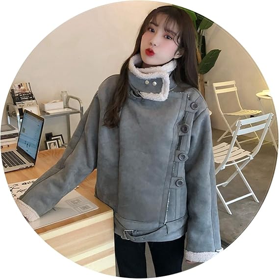 Amazon Co Jp 可愛いコート春 冬 レディース 19 ゆるい通学 通勤ウール 綿 ウール コート レディース 厚い 服 ファッション 小物