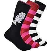 kate spade new york Women's 3-Pack Pretty Kitty Crew Socks, Soft & Comfortable