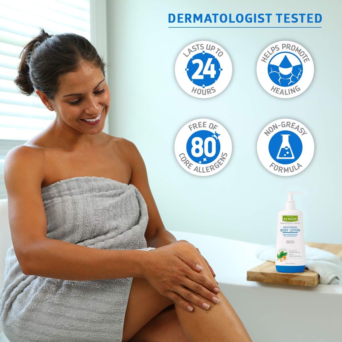 Remedy Dermatology Series Body Lotion for Dry Skin, 12 Oz, Unscented Lotion, Paraben Free, Lotion for Sensitive Skin, White: Health & Personal Care
