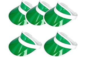 Yuanhe Clear Sun Visor Plastic Casino Dealer Poker Visors Beach Sunhat for Women UV Protection 5PCS