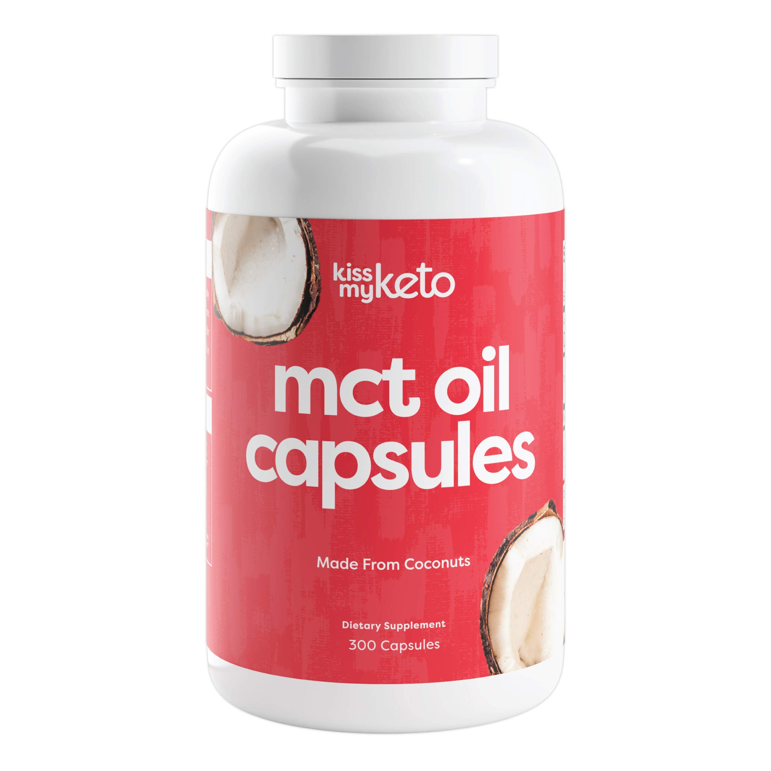 Kiss My Keto MCT Oil Capsules [1000mg], 300 Softgel Pills 100 Day