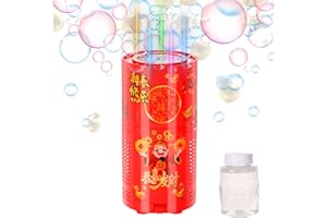 2pcs Fireworks Bubble Machine with Lights, Firework Bubble Maker Electric Firework Bubble Blower Automatic Bubble Machine for