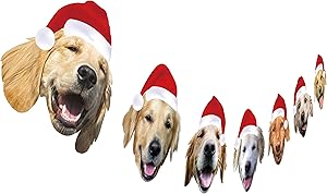 Golden Retriever Christmas Garland, Dog Christmas Hanging Decoration