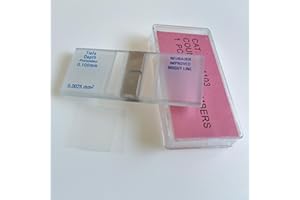 QUALITIME Chrome-Plated Neubauer Cell Counting Chamber Kit with Bright Line and 2 Cover Slides, Hemocytometer Ideal for Blood Cell and Microorganism Counting