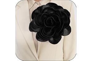 CHENGXINWENHUA 8in large flower fabric rose floral brooch pin large flower brooch pin for women and men, oversized flower corsage brooch for wedding, party, dress and scarf, gift for her