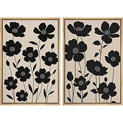 MUDECOR Framed Canvas Print Wall Art Set Silhouette