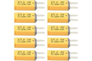 iztor Automatic Reset ATM Mini Circuit Breaker Car Protector Blade Fuses Assortment Kit 10pcs DC14V E71 T1 20 Amp