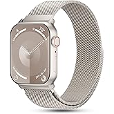 Shalila Metal Magnetic Apple Watch Band Compatible with 38mm 40mm 41mm 42mm 44mm 45mm 46mm 49mm, Stainless Steel Mesh Loop St