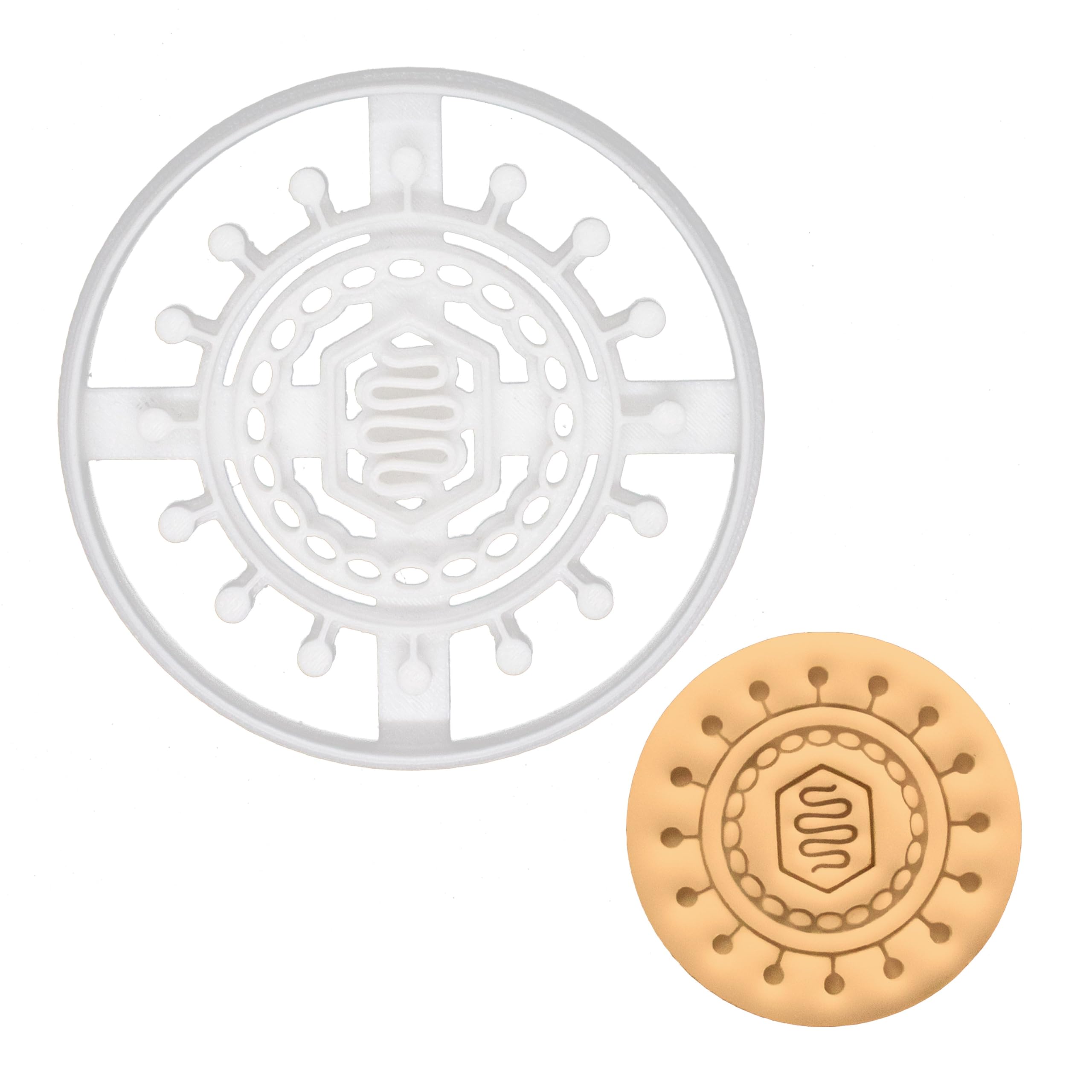 BAKERLOGY Epstein-Barr Virus Cookie Cutter - Detailed Biscuit Cutter Design for Baking and Crafts, Ideal on Fondant, Dough, Clay