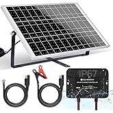 ECO-WORTHY 25W 12V Solar Battery Charger Trickle Maintainer, 25W Waterproof Solar Panel Kit + Adjustable Mount Bracket + Upgrade Controller,for 12V Batteries Cars RV Boat Motorcycle Marine