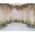 AOFOTO 12x10ft Arch for Wedding Ceremony Backdrop Interior Romantic Flower Canopy Archway Banner Photography Background Bride Girlfriend Lovers Fiancee Nuptial Decoration Studio Props Vinyl Wallpaper