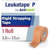 Leukotape P Adhesive Strapping Tape &ndash; for Sports Injuries, Strains and Sprains - 1.5 in x 15 yds, Tan, (1 Roll)
