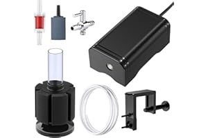 Pawfly Aquarium Air Pump with Nano Bio Sponge Filter Kit Air Control Valve Airline Tubing and Check Valve Accessories