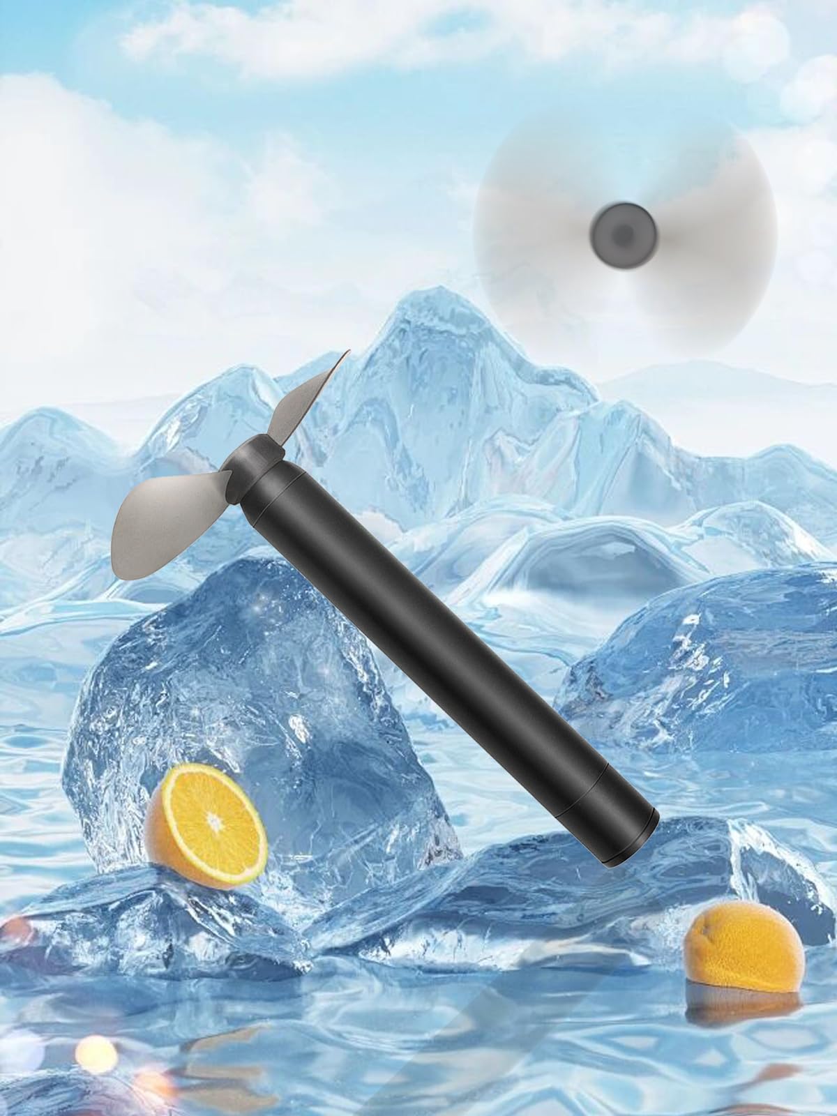 GS GLOWSEEN Pocket Fan, Mini Portable Handheld Battery Powered Cooling Fan For Women Men Reading Home Office Travel Camping