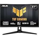 ASUS TUF Gaming VG27WQ1B 27” Curved Monitor, 1440P WQHD (2560 x 1440), 165Hz (Supports 144Hz), 1ms, Adaptive-sync/FreeSync Pr
