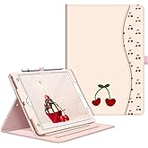 Fintie Case for iPad 9th / 8th / 7th Generation (2021/2020/2019) 10.2 Inch - [Corner Protection] Multi-Angle Viewing Stand Cover with Pocket & Pencil Holder, Auto Sleep Wake, Coquette Cherries