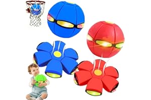 ronsalo Children's Bouncing Ball, Magic Flying Saucer, Bouncy Ball, Parent-Child Interaction, Dual Form Freely Switchable with 6 Light