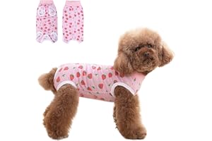 DoggieKit Dog Surgery Recovery Suit, Puppy Surgical Onesie for Male Neuter Female Spay, Soft Anti-Licking Bodysuit Pajamas Sh