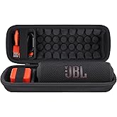 Khanka JBL Flip 7/Flip 6 Waterproof Portable Bluetooth Speaker Protective Case, Case Only (Black)