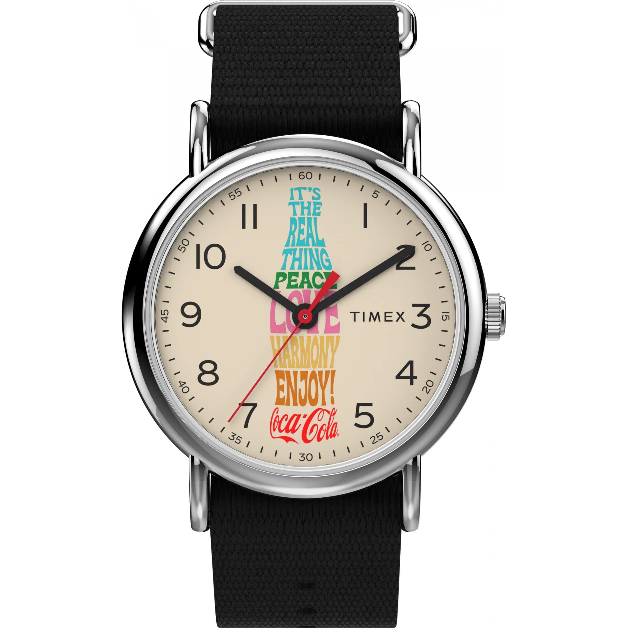 Timex Weekender 38 mm Unisex Quartz Analog Black Fabric Watch TW2V29800