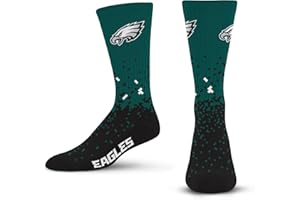 For Bare Feet NFL unisex-child Spray Zone Crew Sock Nfl Youth